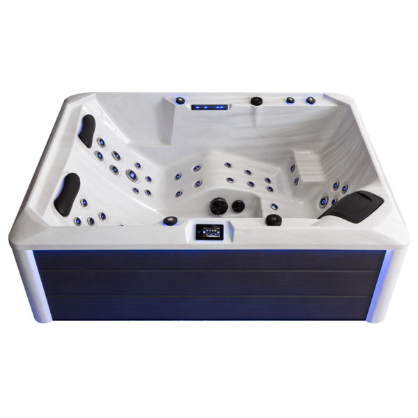 Aussenwhirlpool f. 3 Personen 704 premium Sterling Silver 210x160 grau