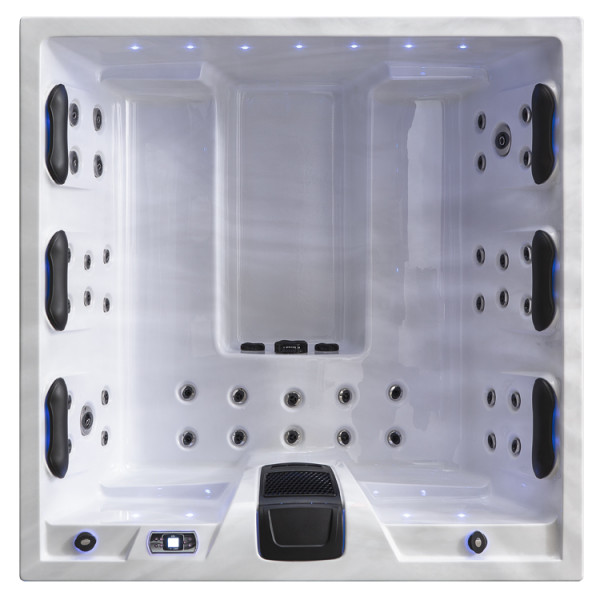 Aussenwhirlpool f. 5 Personen 407 eco Sterling Silver 200 x 200 x 90 grau